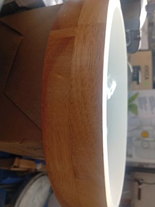 Plafón LED Madera Redondo 24W
