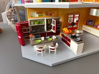 Casa moderna Playmobil 100% amueblada.