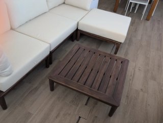 Mesa baja acacia maciza jardín