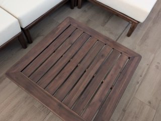 Mesa baja acacia maciza jardín
