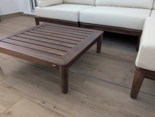 Mesa baja acacia maciza jardín