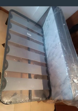 Colchón y somier 180x90 nuevo.Duo 24 Doha,carbono
