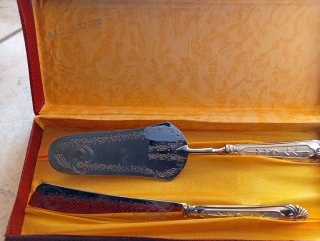 Set Vintage Coltello e Paletta Argento 800