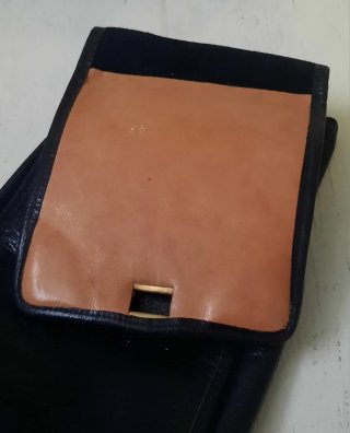 Porta pantofole viaggio vera pelle