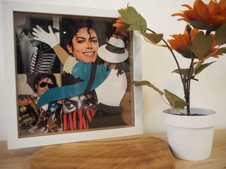 Quadretto shadow box  Michael Jackson Fatto a Mano