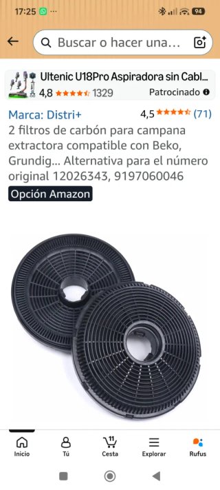 2 Filtros Campana Beko