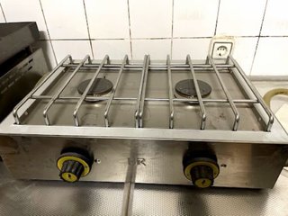 Cocina gas sobremesa 2 fuegos marca HR