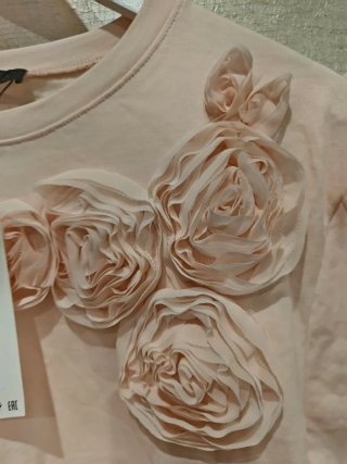 Camiseta Zara flores rosa talla XL