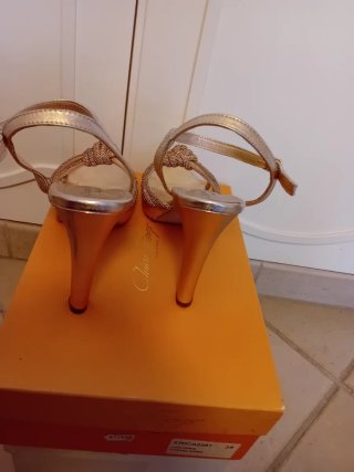 Sandali Chiara Firenze eleganti oro/argento Tg 39