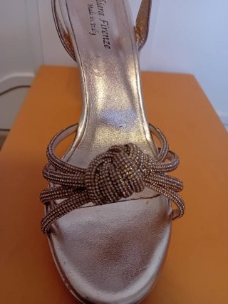 Sandali Chiara Firenze eleganti oro/argento Tg 39