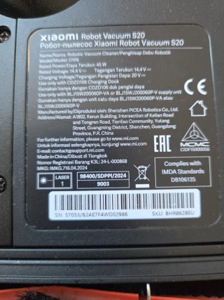 Robot Aspirador Xiaomi S20 para reparar, repuesto