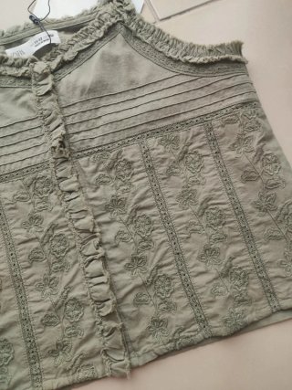 Top Zara verde oliva Talla XS