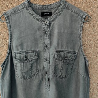 Vestido vaquero gris sin mangas