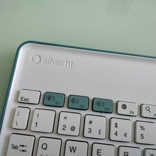 Teclado Mini Silverht Bluetooth Blanco/Azul