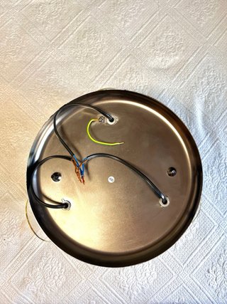 Lámpara de techo 3 focos dorada y plateada