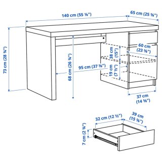 Escritorio Ikea MALM negro