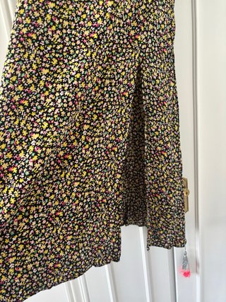 Vestido floral negro primavera/verano