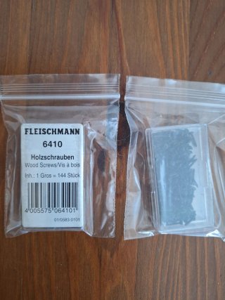Fleischmann 6410 Tornillos Vías H0 2 cajas