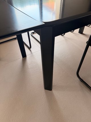 Mesa comedor extensible negra