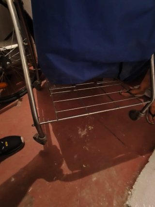 Carro lavanderia lona azul
