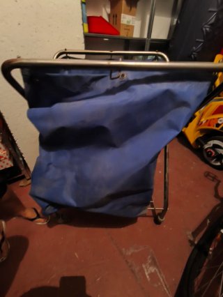 Carro lavanderia lona azul