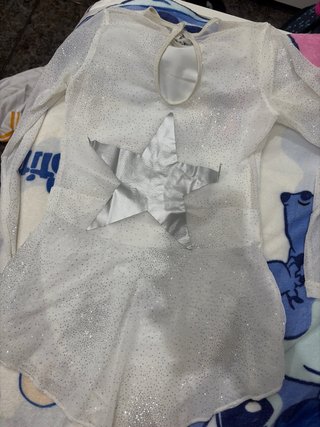 Maillot patinaje blanco con estrellas
