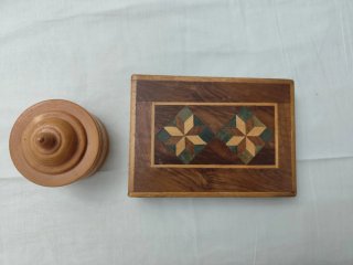 Lote 2 cajas madera vintage (años 50)