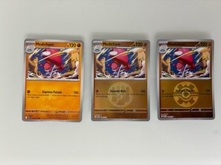 3 Cartas Pokémon Medicham héroes ascendentes