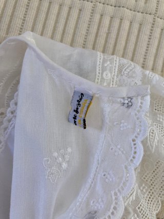 Vestido blanco bebé con encaje