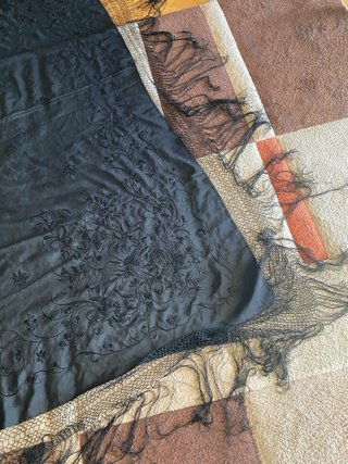 Mantón de Manila Negro Siglo XIX