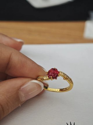 Anillo Pandora Rosa de la Bella y la Bestia