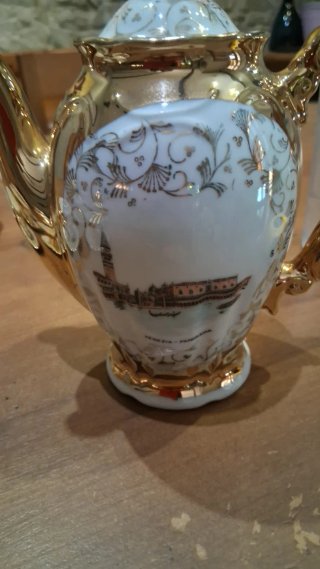 Juego de Té/Café Porcelana Bavaria Oro vintage
