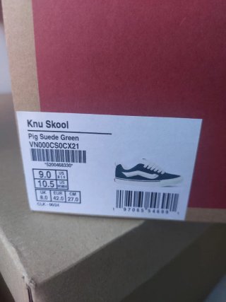 Vans Knu Skool Pig Suede Green Talla 42