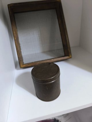 ANTIGÜEDADES / JOYERIA Tamiz de madera y malla me