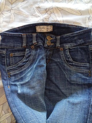 Pantalón pescador Bershka azul