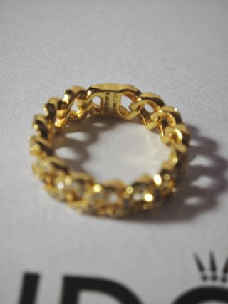 Anillo Pandora Cadena Pavé Oro