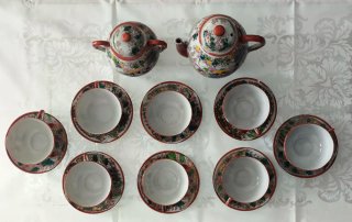 Juego de té japonés Kutani 18 piezas