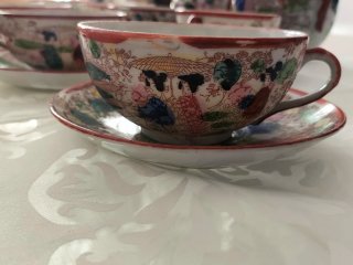 Juego de té japonés Kutani 18 piezas