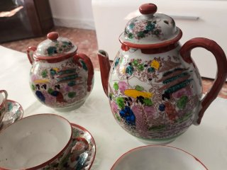 Juego de té japonés Kutani 18 piezas