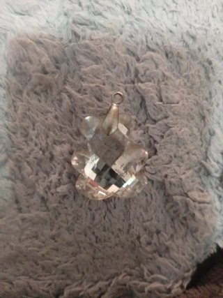 Colgante cristal forma osito tous plata