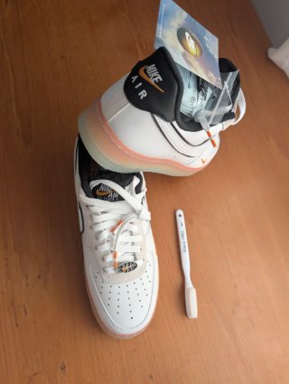 Nike Air Force 1 Low Blancas Naranja
