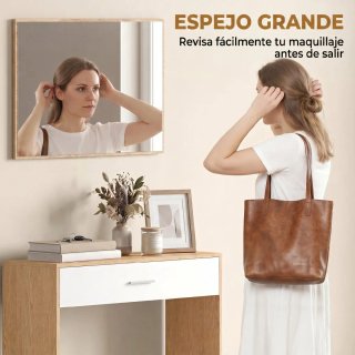 Recibidor con espejo, cajón y estante