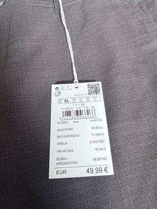 Pantalón Springfield Talla XL Gris