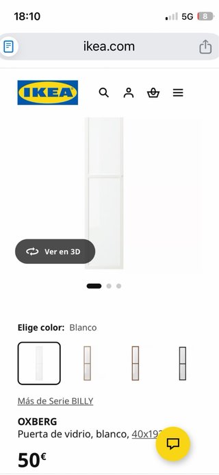 Puerta Oxberg - IKEA cristal, color blanco