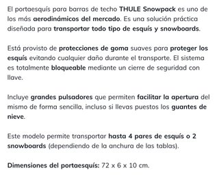 Porta sci Thule 732400 nuovi