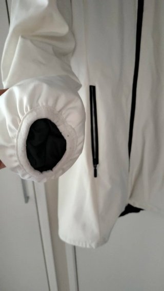 Giubbino donna bianco con cappuccio