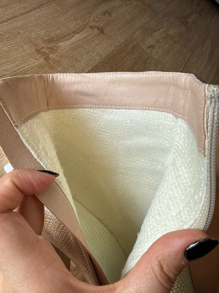 Botines dorados de cuero mujer