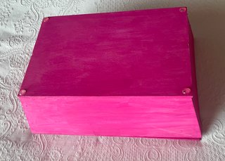 Scatola in legno fucsia