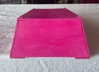 Scatola in legno fucsia