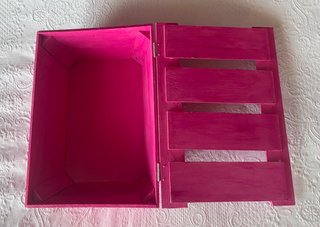 Scatola in legno fucsia